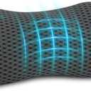 Lumbar Pillow, Memory Foam Lumbar Support Pillow for Office Chair and Car Seat, Ergonomic Streamline Back Pillow for Lower Back Pain Relief, Back Support Pillow for Sitting, Driving, Traveling (Dark Grey)