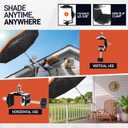 60" Folding Magnetic Umbrella,Designed for Outdoor Work,600lb Strong Suction Hvac Umbrella With Magnetic Base & Clamp,2-in-1 Sun & Rain Protection,180 Adjustable,Portable for HVAC(Orange), 55Width + 2.95FT height