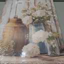 Vintage Rustic Farmhouse Canvas Wall Art Vintage Country Floral Still Life Wall Decor White Daisy Paintings Pictures Wildflower Prints Artwork for Kitchen Bathroom Living room Decoration 16x24in