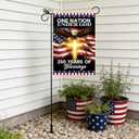 250th Anniversary 4th of July Garden Flag, Patriotic Religious American Eagle Cross Pattern Double Sided Yard Flag, 12x18 Inch Outdoor Decor for Independence Day Lawn Patio Home