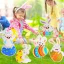 9 Pack Easter Yard Sign Outdoor Decorations, Waterproof Bunny Easter Sign, Decorations for Lawn Yard Garden