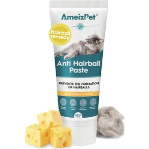 2 x AmeizPet Hairball Remedy for Cats, Anti-Hairball Paste for Pet Fur, Treatment for Long & Short Fur Cats, 4.23 Oz (120g), BB Date: 10/24/27