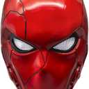 CrazyCatCos Red Hood Mask Resin Helmet Teens Adult Cosplay Halloween Costume Party Accessory