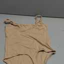 SUUKSESS Women Sexy Square Neck Thong Bodysuit Backless Sleeveless Tank Tops (Medium, Nude)