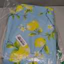 misaya Rectangle Waterproof Vinyl Table Cloth, Wipeable Tablecloth with Flannel Backing, Plastic Table Cover for Dinner, Picnic, Indoor and Outdoor (Lemon, 52" x 70")
