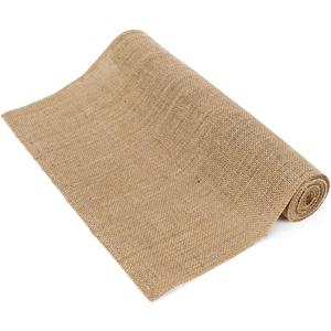 HOME·FSN Burlap Table Runner, 100% Jute Vintage 14X90 Inches Table Runner for Wedding, Parties, BBQ's, Everyday, Holidays
