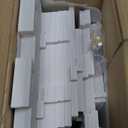 Bathroom Storage Cabinet, 4-Tier White Floor Cabinet Freestanding Organizer with Door for Living Room Kitchen Small Space