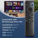 Rechargeable Voice Remote for Samsung Frame Solar Crystal QLED OLED Neo UHD CU8000 DU8000 CU7000 DU7200 Q60C/D Q70C/D Q80C/D QN85C/D QN90C Magic 4K 8K Smart TV Remotes Control Replacement BN59-01432A