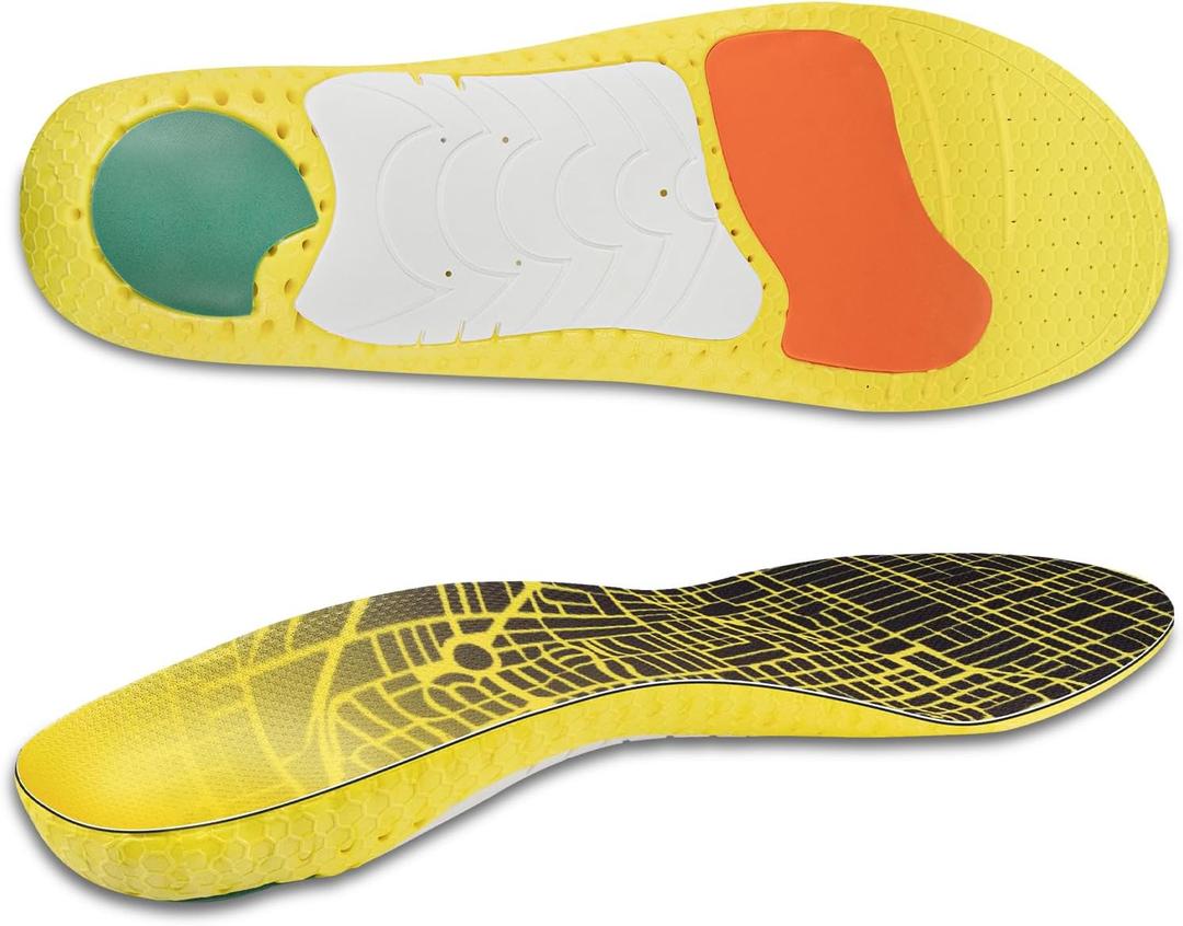 Running Shoes Insoles with Low/Medium/High Arch Support Inserts for Men & Women Runners-Medium Arch,Large