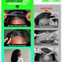 Curly Headband Wig 26 InchAfro Curly Wigs for Black WomenKinky Straight Synthetic Hair with Bouncy Curls In the EndWear and Go Glueless Half Wig (Natural Color)