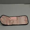 Travel Jewelry Roll Organizer Bag Foldable and Anti-Lost Jewelry Holder Storage for Rings, Necklaces, Bracelets, Earrings and Accessories, Small Black