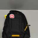 SWISSGEAR Cecil 18-Inch Laptop Backpack Fits 16-Inch Laptop, Travel Daypack with Organizer Pockets, Water Bottle Holders & Padded Straps  Black/Gold