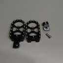 CNC Motorcycle Pegs - 360 Rotating, Wide, Compatible with Dyna Fatboy Sportster Iron 883 (Black)