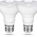 Flaspar PAR20 LED Flood Light Bulb 5000K Daylight White Dimmable Outdoor, 75W Equivalent 8W PAR20 Bulbs, E26 Medium Base, 60 Beam Reflector Flood Lights for Porch Lights, Patio, Garden, 2 Pack