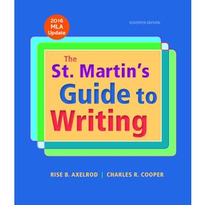 The St. Martin's Guide to Writing with 2016 MLA Update - Paperback