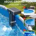 POOLHOUR Solar Pool Lights for Above Ground Pools (Metal Frame Only), LED Above Ground Pool Light with Remote & Timer, Submersible Underwater Lighting, 10-Color RGB 4-Mode Poolside Solar Light, 1 Pack