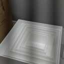 Geelin 6 Pack Acrylic Risers for Display Acrylic Cube Boxes Risers Display Stands with Hollow Bottoms Decorative Stand for Jewelry Candy Table Decor 6 Sizes(White,3 to 8 Inch,Square)