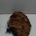 Lativ Auburn Wig with Bangs Long Wavy Ginger Wig Natural Looking Heat Resistant Synthetic Curly Full Wigs for Women Daily Use 26 Inches