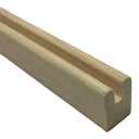 Poplar U-Channel framing Stock. Great for Stained Glass Work, Four-36 inch Pieces