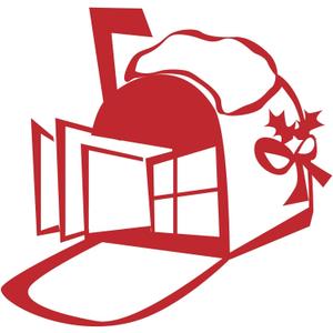 Family Beautiful Sign Wall Decal Decoration Christmas Holidays Dcor Christmas Mailbox Silhouette Dcor Holiday Gift Lasts Years and Easily Removable - Size: 30 in(W) x 30 in(H)