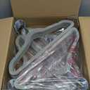 Smartor Premium 14 Inch Kids Hangers 50 Pack, Grey Baby Velvet Hanger, Non Slip, Space Saving Felt Hangers Clothes Organizers for Closet with 360 Swivel Hook for Children, Toddler & Teens