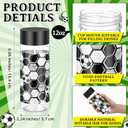 Skylety 16 Pcs Soccer Party Cups 12oz Soccer Plastic with Lids Reusable Drinking Tumbler Bulk for Sports Themed Birthdays Team Gifts Holiday Party Decor Supplies