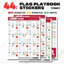 1NMORE 5v5, 7v7 Football Wristbands with Playbook System, Quarterback Wrist Coach for Youth, Flag Football Wrist Bands with Plays Stickers & PVC Cards (M)