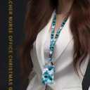 ID Badge Holder with Retractable and Detachable Lanyard, Cute Badge Reel Breakaway Lanyard with Carabiner Clip for Teachers, Nurses, Perfect Work and Office(Beautiful Green Mermaid Scales)