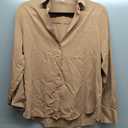 hearain Women's Button Down Shirts Long Sleeve Basic Classic Soft Shirt Collared Fashion Dressy Casual Blouses (Beige, S)