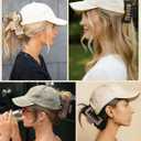 Hat-Friendly Claw Clips for Baseball Caps - 4 Pcs Trucker Hat Hair Clips for Women, Claw Clips for Thick Hair Hat Hairstyles, Gifts Hair Accessories