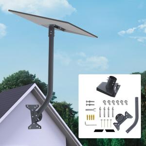 Starlink Gen3 Mounting Kit, Adjustable Starlink Bracket Set Elbow Pipe, Mounting Kit with Starlink Pipe Adapter, Starlink Pole Mount, Starlink Wall Mount, for Starlink Devices (Gray)