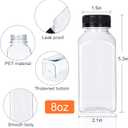 DANALLAN 30 Pack 8oz Empty Plastic Bottles with Leak-Proof Caps Food Grade Recyclable Bulk Beverage Containers Clear PET Bottles for Homemade Juice, Smoothie, Milk and Drinks