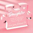 Daughter Gifts from Mom, Ideal Daughter Birthday Gift - 4.9 x 3.7 inch Acrylic Block, Christmas Mothers Day Graduation Wedding Gifts for Daughter, Personalized Daughter Gifts from Dad