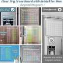 Clear Non-Magnetic Calendar Set for Fridge - Dry Erase Transparent Monthly, Weekly Calendar and List Board - Sticks to Wall, Glass, Door, Any Smooth Surfaces