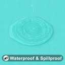 Smiry Rectangle Tablecloth, Elastic Fitted Flannel Backed Vinyl Tablecloths for 6ft Folding Tables, Waterproof Wipeable Table Covers for Indoor, Outdoor, Picnic and Camping (Teal, 36"x72")