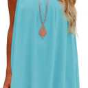 ReachMe Womens Sexy Plus Size Swimsuit Coverups Spaghetti Strap Beach Dresses Bathing Suit Cover Up Sheer Tank Sundress (Small, 01 Sky Blue)