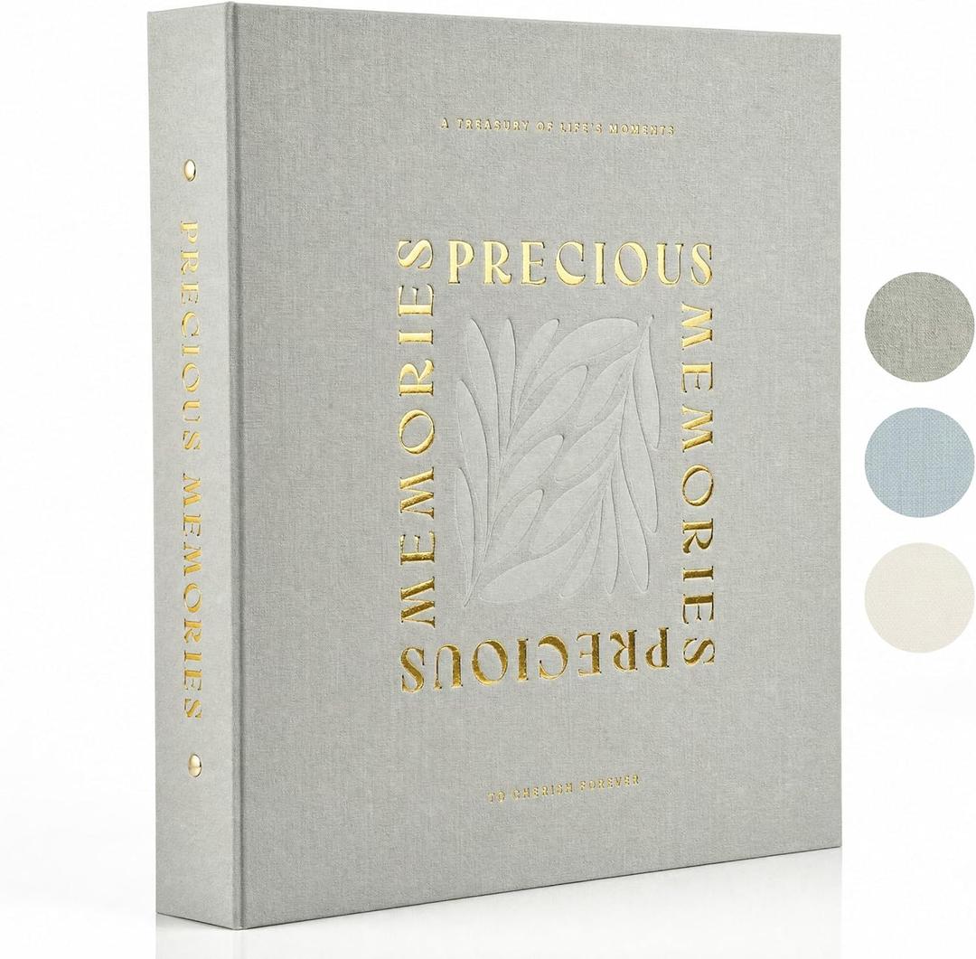 Beautiful Linen Photo Album For 4x6 Photos - Holds Up To 500 Pictures