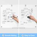 36 x 24 Inches Glass Whiteboard, Magnetic Glass Dry Erase Board for Wall, 3' x 2' Brilliance White Board for Office, Home, School