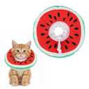ElevateTech Cat Cone Collar Soft Kitten Cones After Surgery Cute Donut Small Kitten Cone Collar Adjustable Cat Recovery Cones to Stop Licking Neck Elizabethan Collars for Cats Kittens, Watermelon, S