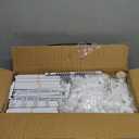 VTRIN 10 Tiers Shoe Rack Tall Large Capacity Wide Shoe Organizer Sturdy Shoe Shelf for Entryway with Two Hooks Metal Shoe Storage for Closet, Bedroom, White