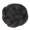 Updo Bun Wig 1b# Bun Extension Braid Hair Bun Ponytail Extension Hair Chignon Claw in Hairpiece (Black)