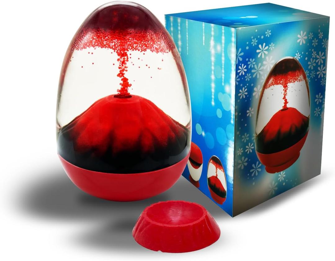 Volcano Motion Bubble Machine from The Bottom up to Erupt Imitation Volcanic Toys Sensory Perspective Enjoyment Decompression and Relaxation Volcanic Toy Desk Toy (Red)
