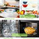 YUANYE 4 Pack Glass Mixing Bowls with Lids Set (3/1.7/0.9/0.6QT),Thick Glass Large Salad Bowl Set, Nesting Kitchen Bowls for Serving, Prepping, Cooking and Baking, Dishwasher, Oven,Microwave Safe