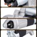 19090N Starter Motor Compatible with Hyundai Sonata 2009-2014, Santa Fe 2010-2012; Kia Sorento 2011-2014, Optima 2012-2014, 2.4L L4, Replace # 361002G100, FS14N1, SVA0019, 41012398, 41012399, 41012473