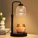 Candle Warmer Lamp with Timer, Dimmable Candle Lamp Warmer, Adjustable Height Candle Warmer Lamp, Wax Warmer Lamp for Scented Jar with 2 Bulbs, Candle Warmer for Mom Women Her Friends
