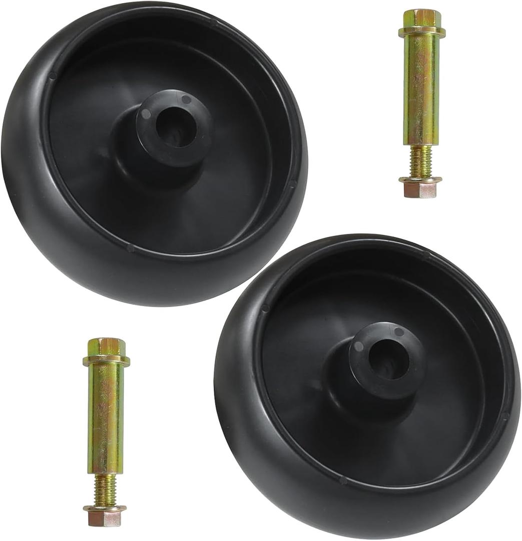 2 Pack GX10168 Deck Wheels with Bolts Replaces GX10168 Deck Wheels for John Deere GX10168 Gauge Wheel for John Deere 115 D140 D160 D170 L100 L110 L120 L130 LA115 Z425 Z445 Mowers