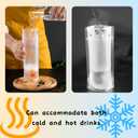 20 PCS Drink Pouches Bags with 20 Disposable Plastic Straws, Hand-held Frosted Translucent Reclosable Zipper Juice Pouches for Adults and Teens