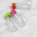 250ml Plastic Erlenmeyer Flask, 6Pcs 8oz Sterile Polycarbonate (PC) Conical Cell Culture Flask with Vent Cap for Lab Experiment Chemistry Science, Graduated, 0.22 μm PTFE, Flat Bottom