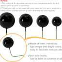 NEBURORA 64 Pcs Balls Cake Toppers and Leaves Decoration Set Mini Balloons for Cake Decorating Supplies Balls Cake decorations for Baby Shower Cake Toppers Birthday Cake Decorations (Black Gold