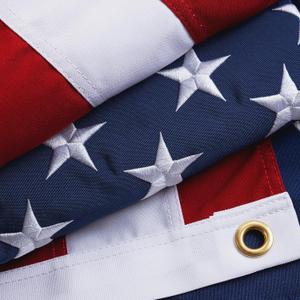 Homissor 100% Cotton Flag American Flags 6x10 Ft New Cotton USA Flag Heavy Duty Outdoor Fade Resistant Embroidered Stars